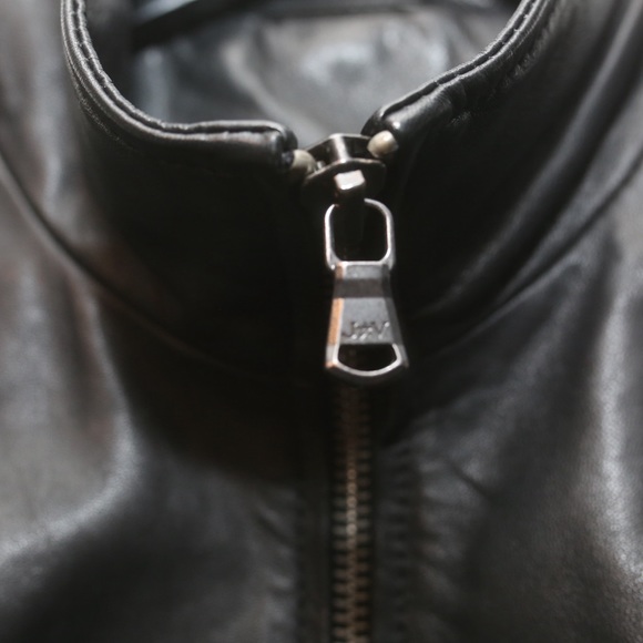 John Varvatos Dounle-Zip Leather Jacket - Picture 2 of 6